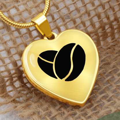 Coffee Bean Heart Necklace