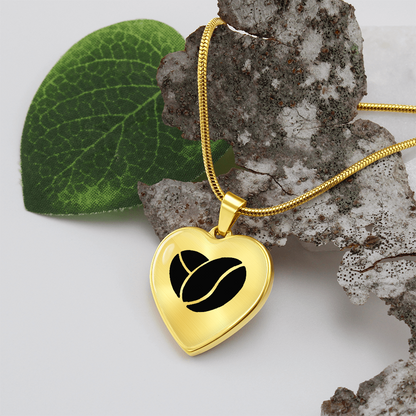 Coffee Bean Heart Necklace