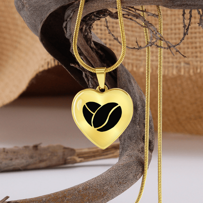 Coffee Bean Heart Necklace