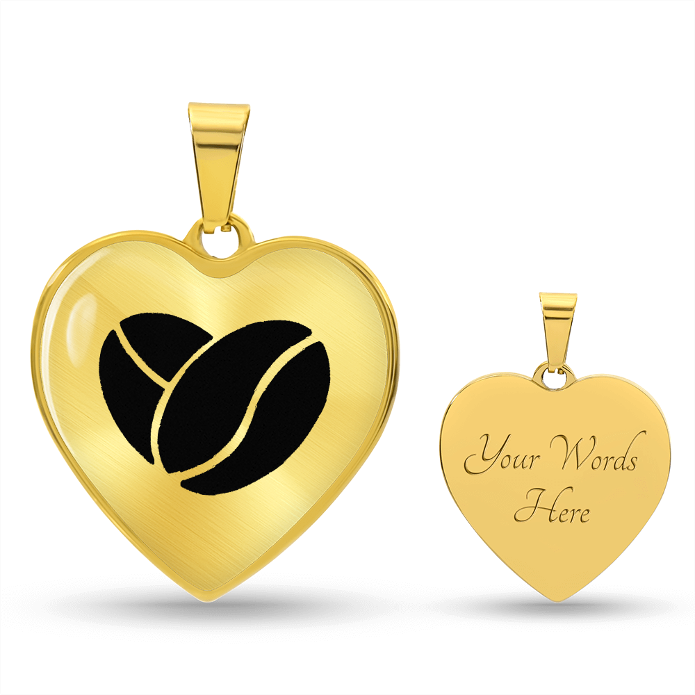 Coffee Bean Heart Necklace