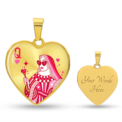 All Hearts. No Drama. Love Queen Heart Necklace – Bold Valentine's Gift for Confident Love & Self-Worth
