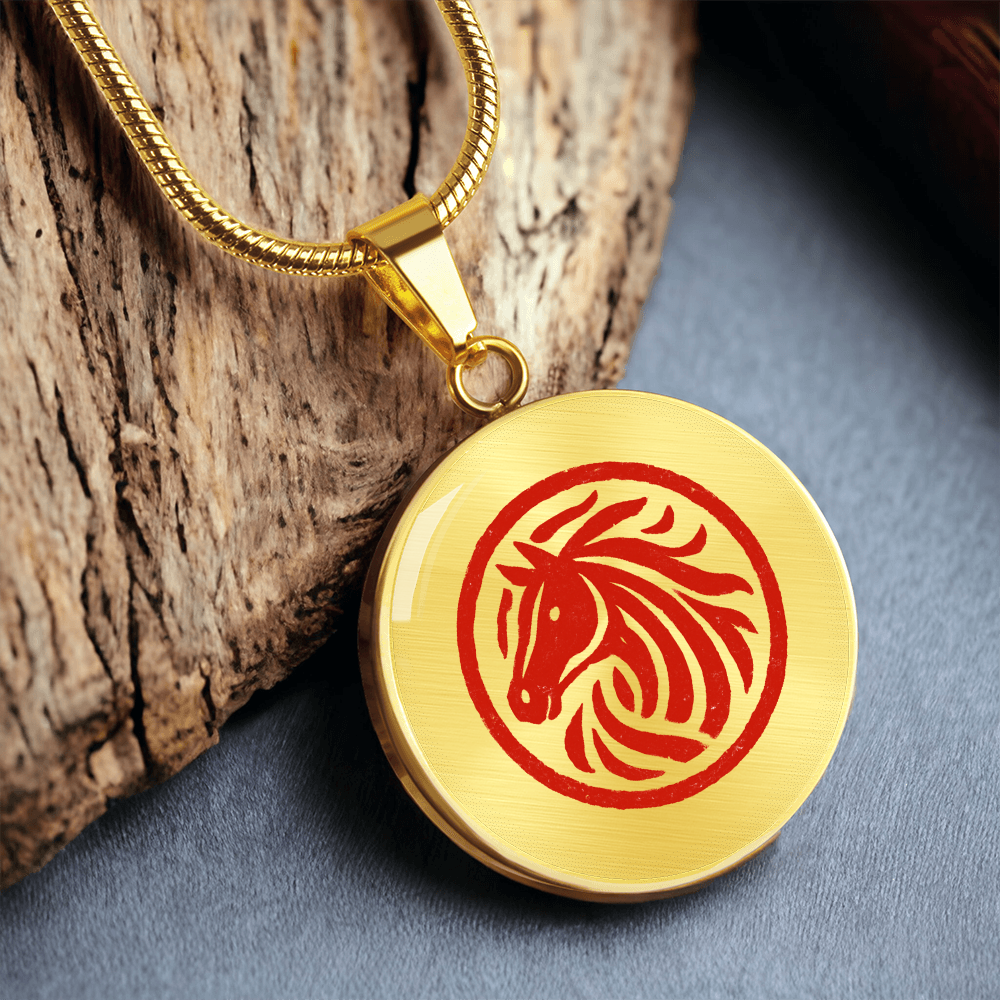 Year of the Horse Necklace for Lunar New Year Strength and Prosperity