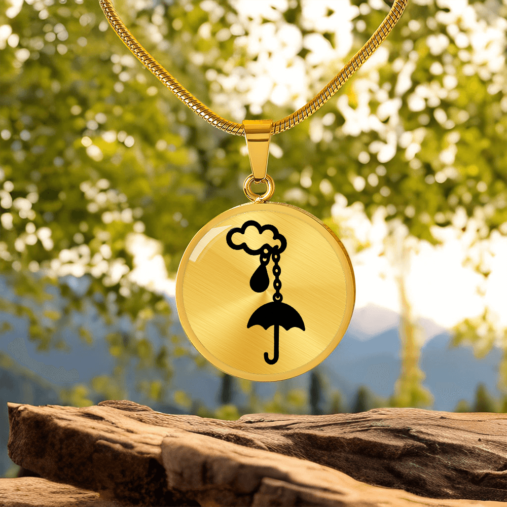 Cloud and Umbrella Necklace – Rainy Day Protection Pendant Gift Symbolizing Love & Support