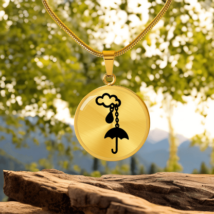 Cloud and Umbrella Necklace – Rainy Day Protection Pendant Gift Symbolizing Love & Support