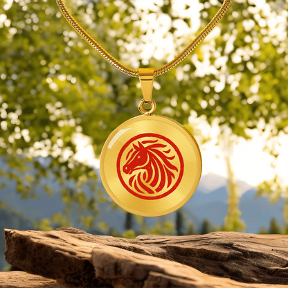 Year of the Horse Necklace for Lunar New Year Strength and Prosperity