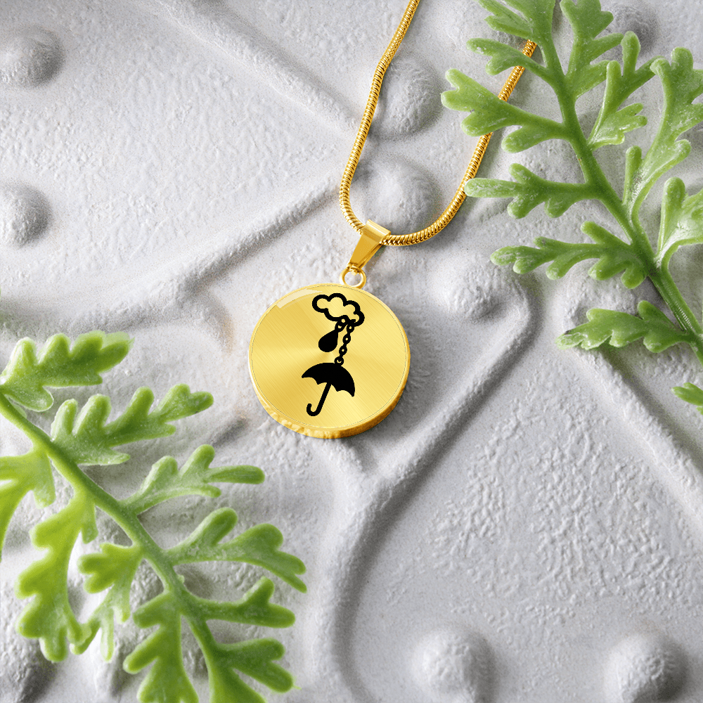 Cloud and Umbrella Necklace – Rainy Day Protection Pendant Gift Symbolizing Love & Support