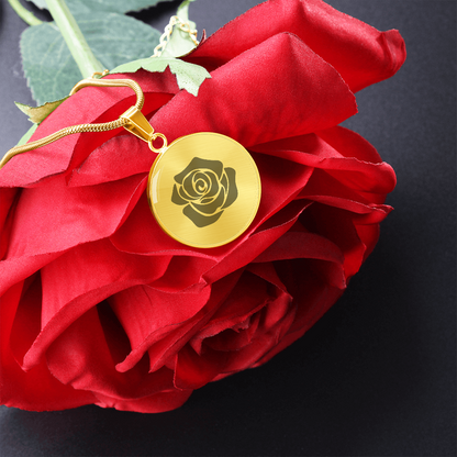 Rose Necklace Gift – Romantic Floral Pendant