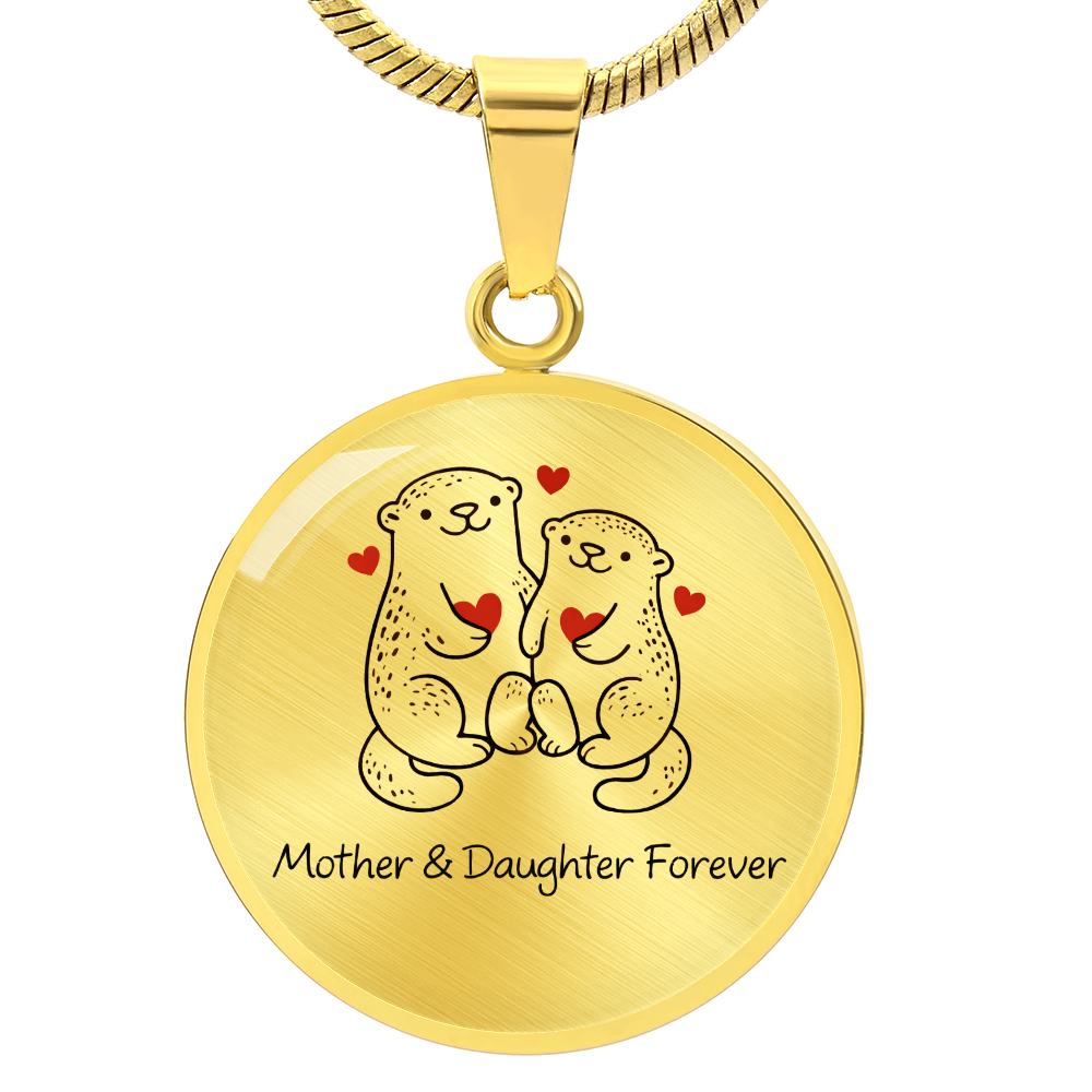 Mother ♥ Daughter Otter Circle Necklace — Meaningful Gift for Moms & Daughters
