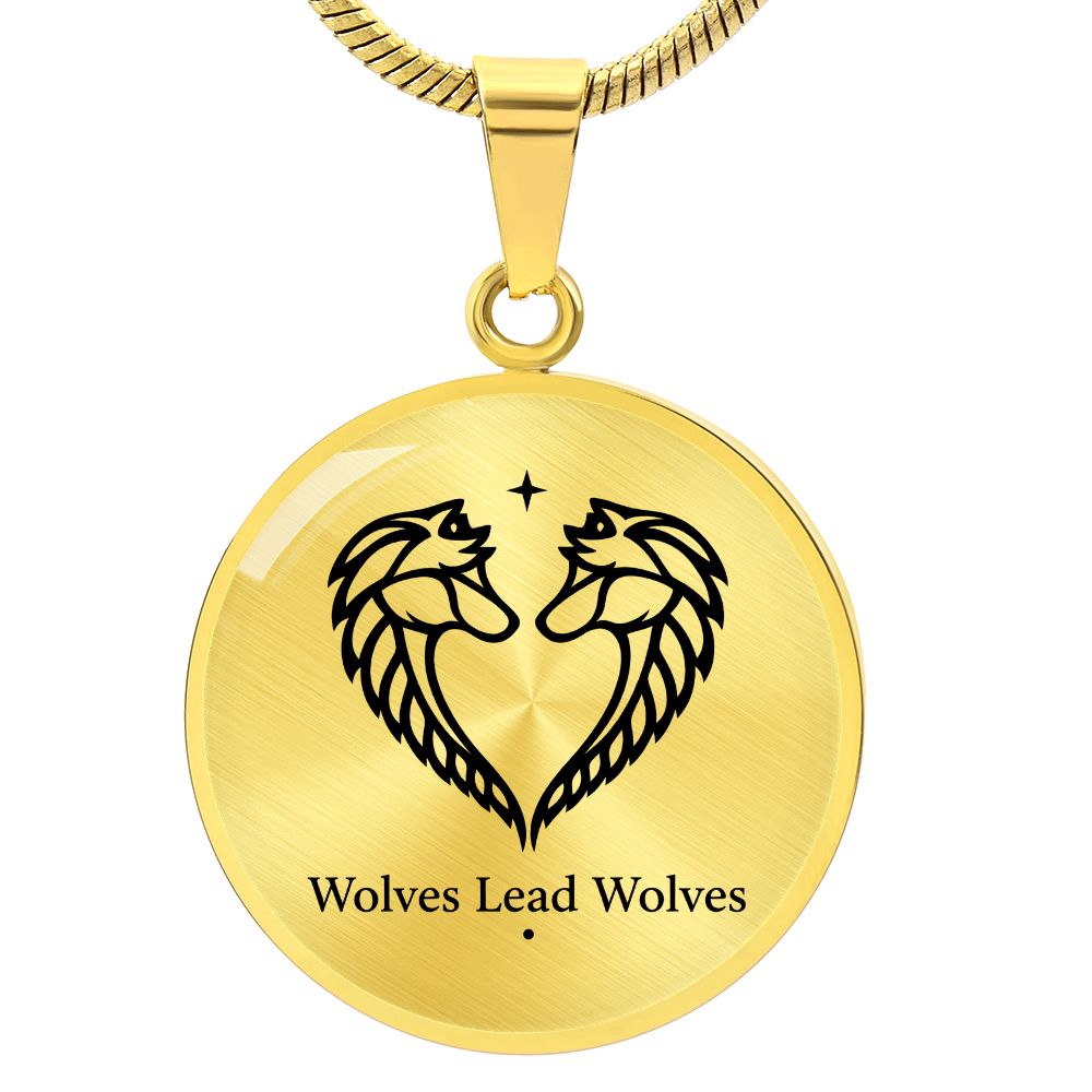 Wolves Lead Wolves Circle Necklace – Matching Wolf Pendant for Unbreakable Bonds & Trust