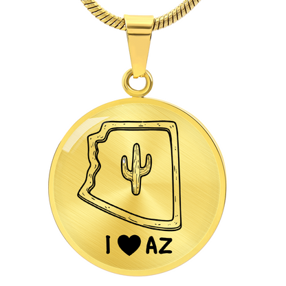 Arizona State Necklace – “I Will Never Desert You” Arizona Keepsake Pendant