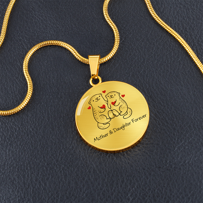 Mother ♥ Daughter Otter Circle Necklace — Meaningful Gift for Moms & Daughters