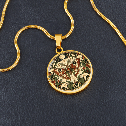 Moonlit Moth Necklace | Art Nouveau Celestial Pendant