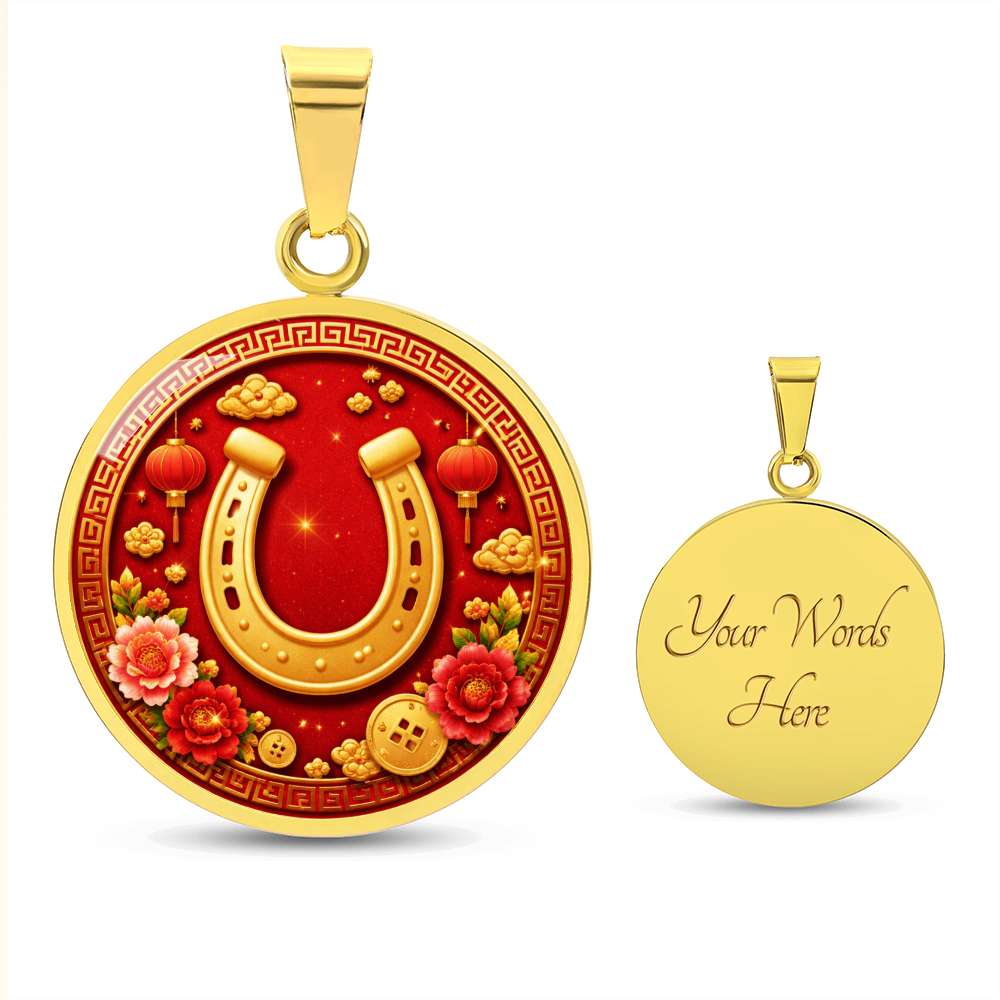 horseshoe good luck pendant