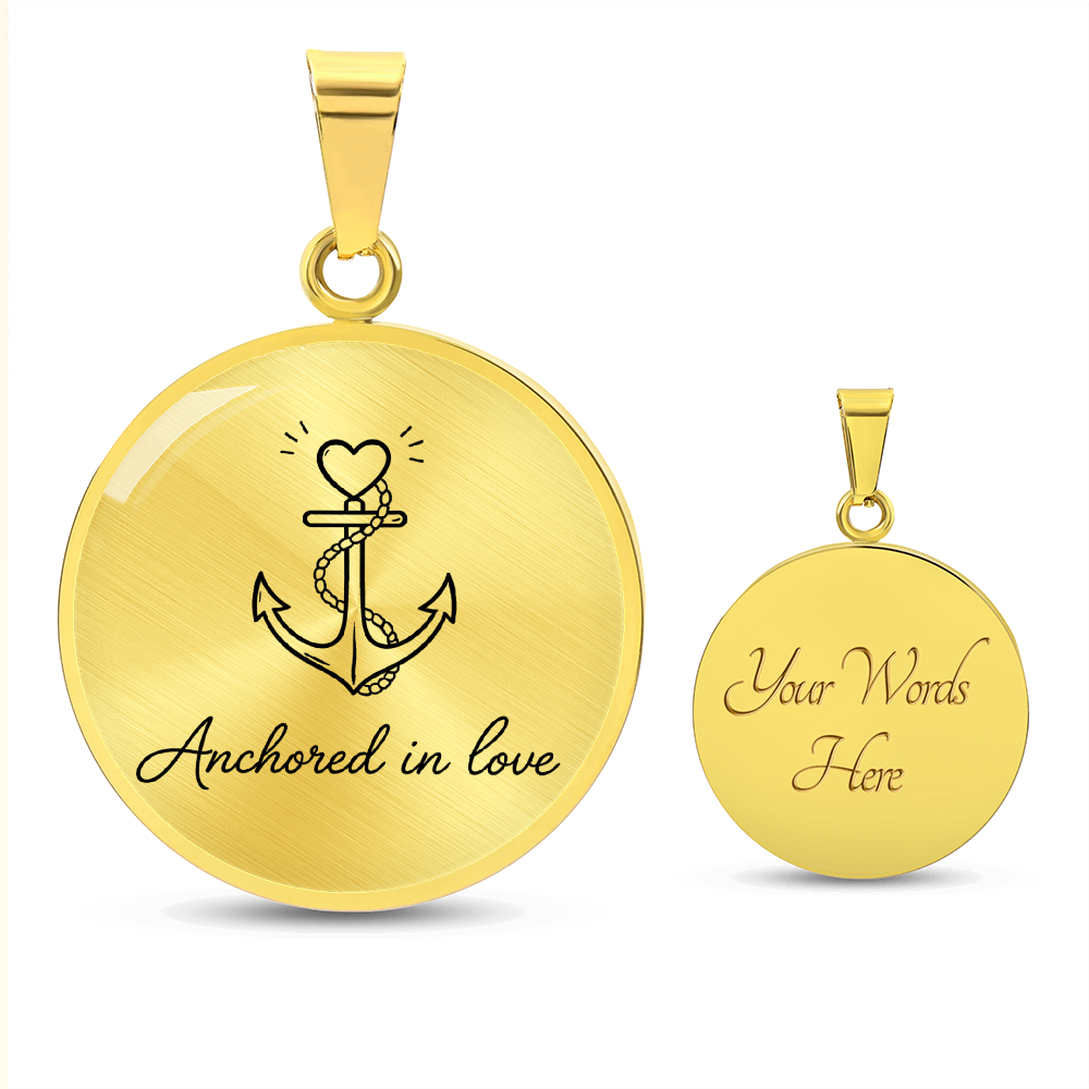 Anchored in Love Necklace – Faith, Hope & Strength Anchor Pendant (Hebrews 6:19)