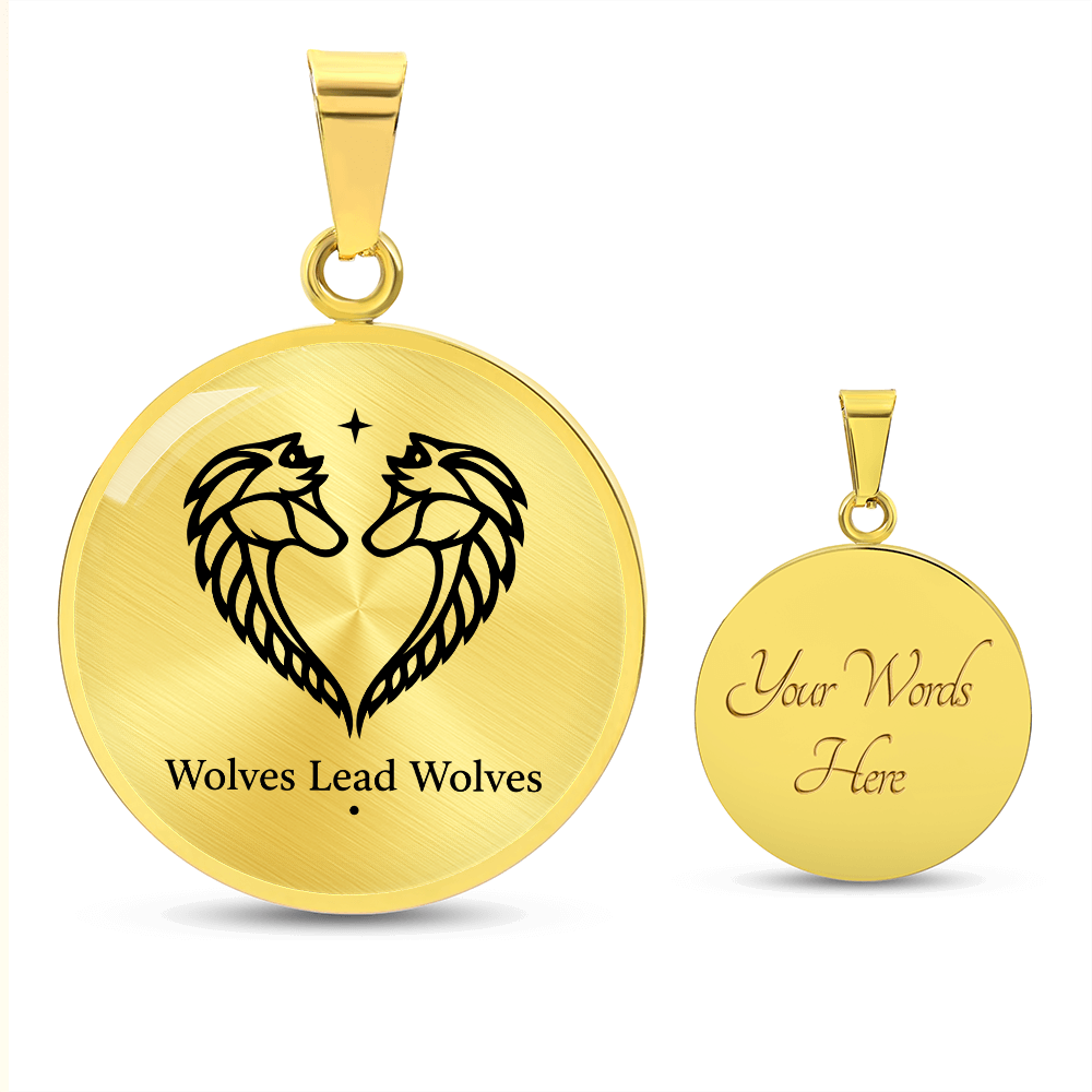Wolves Lead Wolves Circle Necklace – Matching Wolf Pendant for Unbreakable Bonds & Trust