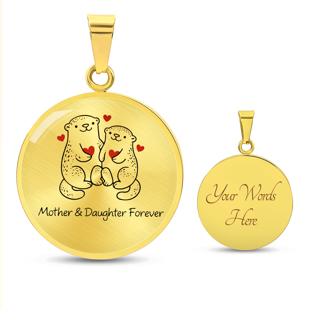 Mother ♥ Daughter Otter Circle Necklace — Meaningful Gift for Moms & Daughters