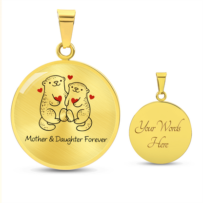 Mother ♥ Daughter Otter Circle Necklace — Meaningful Gift for Moms & Daughters
