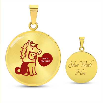 zodiac horse pendant