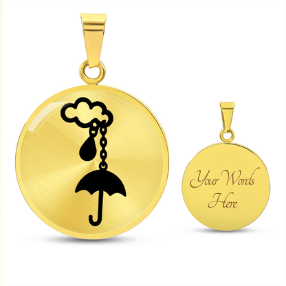 Cloud and Umbrella Necklace – Rainy Day Protection Pendant Gift Symbolizing Love & Support