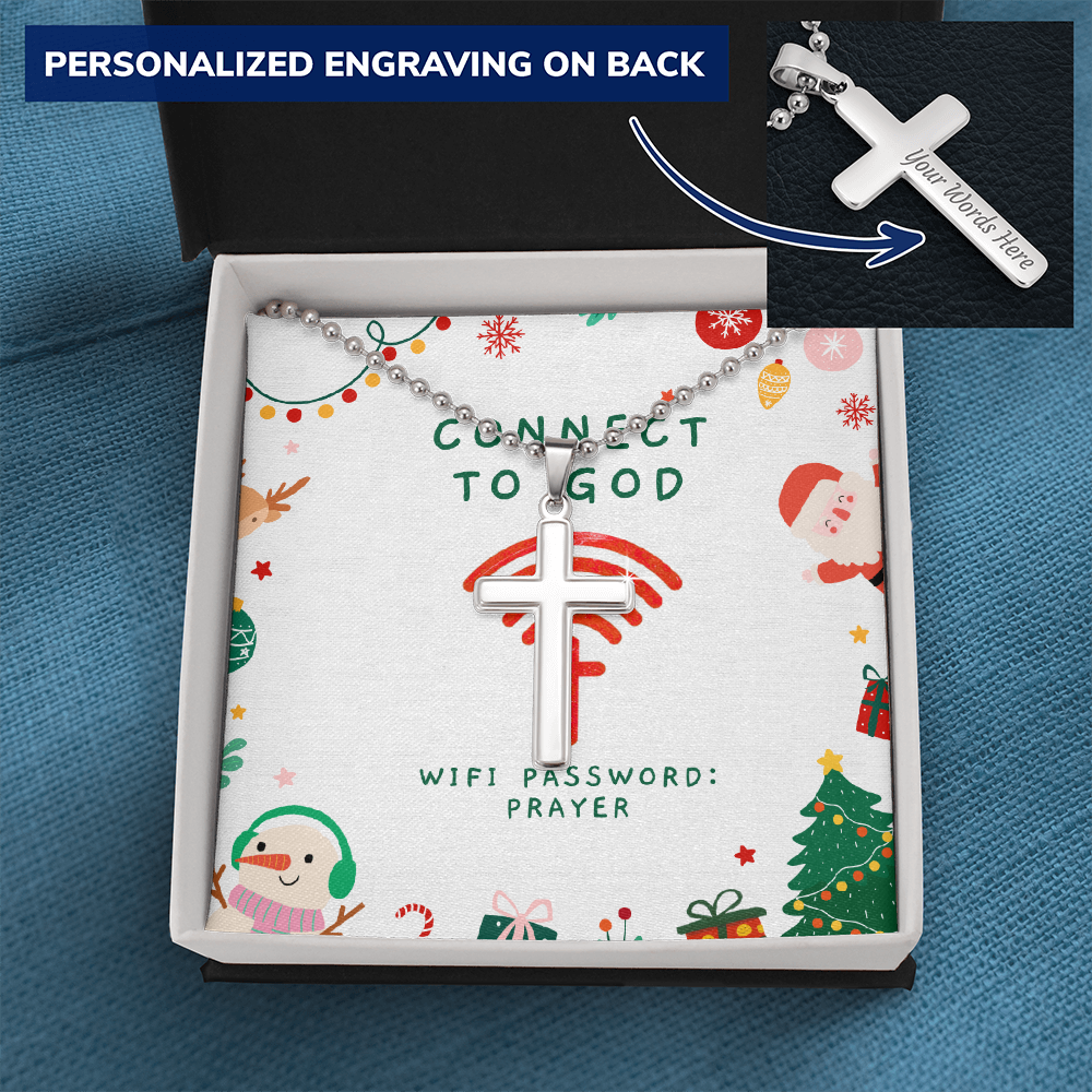 Faith Connection Christmas Necklace – Inspirational Cross Jewelry Gift