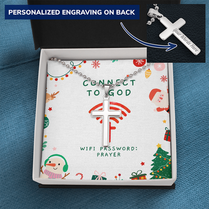 Faith Connection Christmas Necklace – Inspirational Cross Jewelry Gift