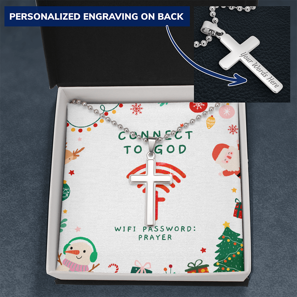 Faith Connection Christmas Necklace – Inspirational Cross Jewelry Gift