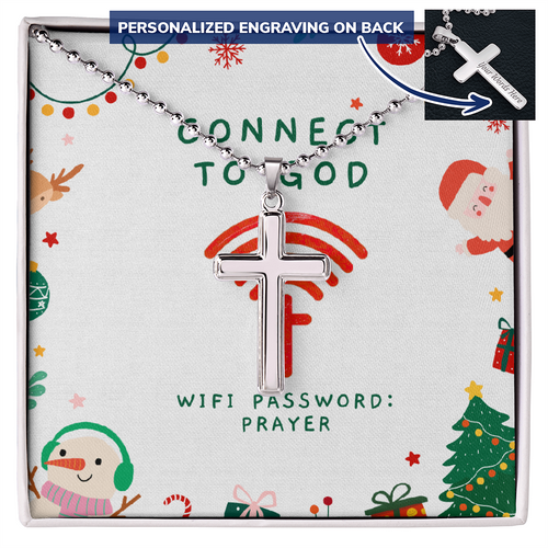 Faith Connection Christmas Necklace – Inspirational Cross Jewelry Gift