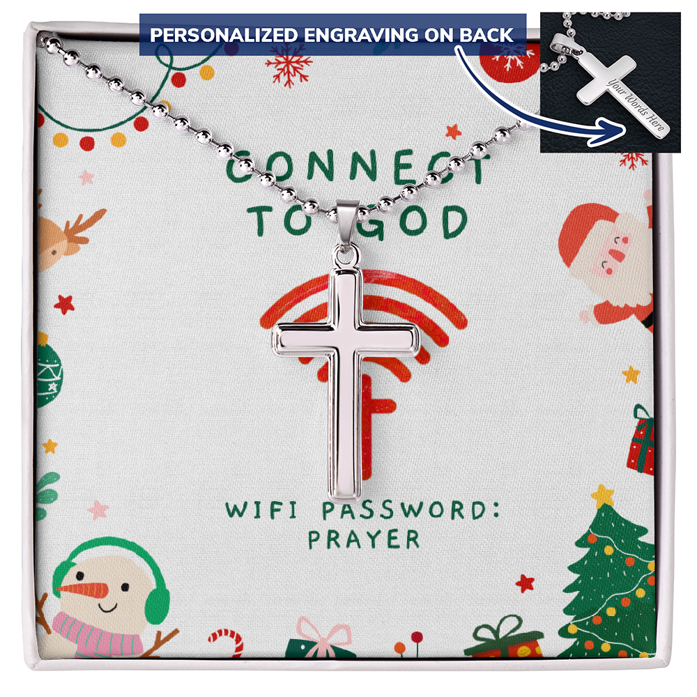 Faith Connection Christmas Necklace – Inspirational Cross Jewelry Gift