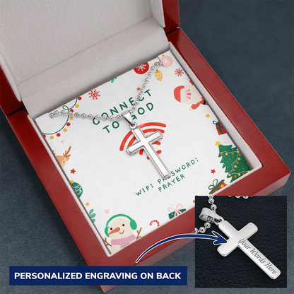 Faith Connection Christmas Necklace – Inspirational Cross Jewelry Gift