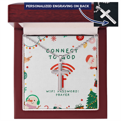 Faith Connection Christmas Necklace – Inspirational Cross Jewelry Gift