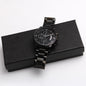 Christian Black Chronograph Watch – “You Are Never Alone” | Personalized Engraved Men's Faith Gift