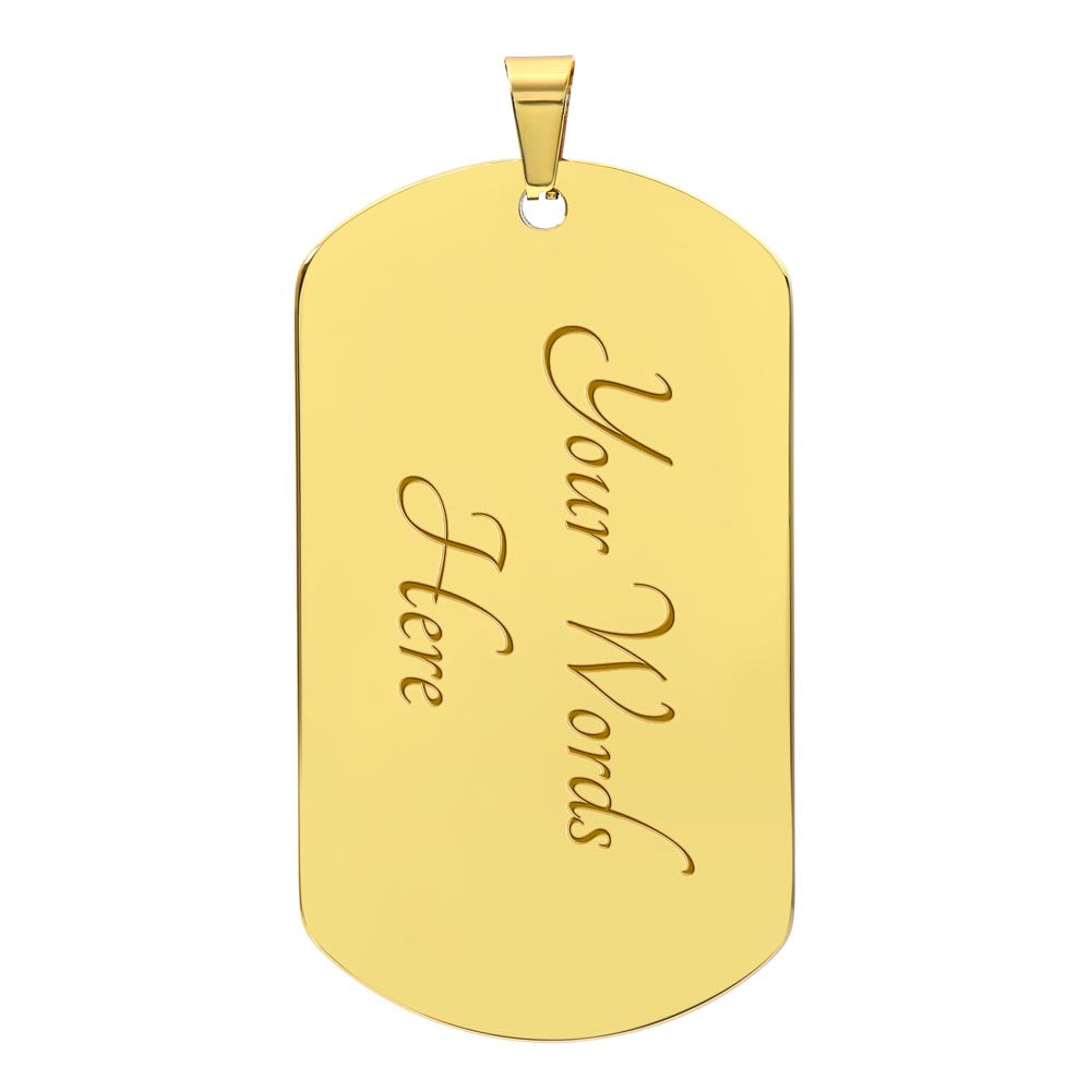 Maui Breeze Dog Tag Necklace – “Peace in Every Breeze” Hawaiian Gift Jewelry