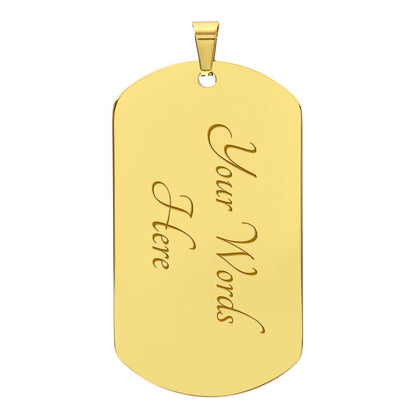 Maui Breeze Dog Tag Necklace – “Peace in Every Breeze” Hawaiian Gift Jewelry