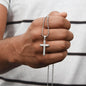 If You Have Time to Worry, You Have Time to Pray – Artisan-Crafted Cross Necklace with Ball Chain