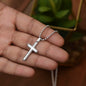 Love Never Fails - Women's Inspirational Cross Necklace – 1 Corinthians 13:4–8 Faith & Grace Gift