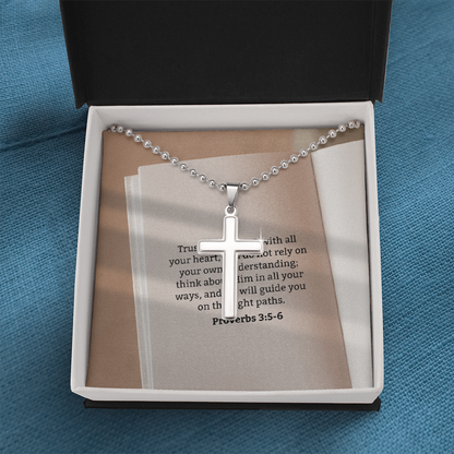 Trust in the Lord – Artisan Cross Necklace