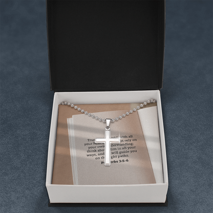 Trust in the Lord – Artisan Cross Necklace