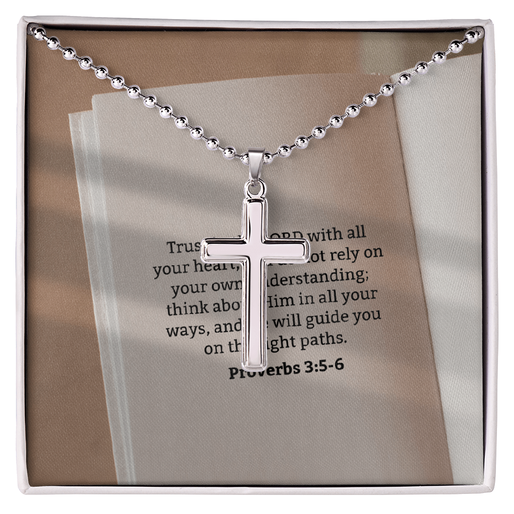 Trust in the Lord – Artisan Cross Necklace
