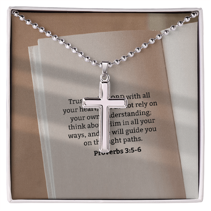 Trust in the Lord – Artisan Cross Necklace