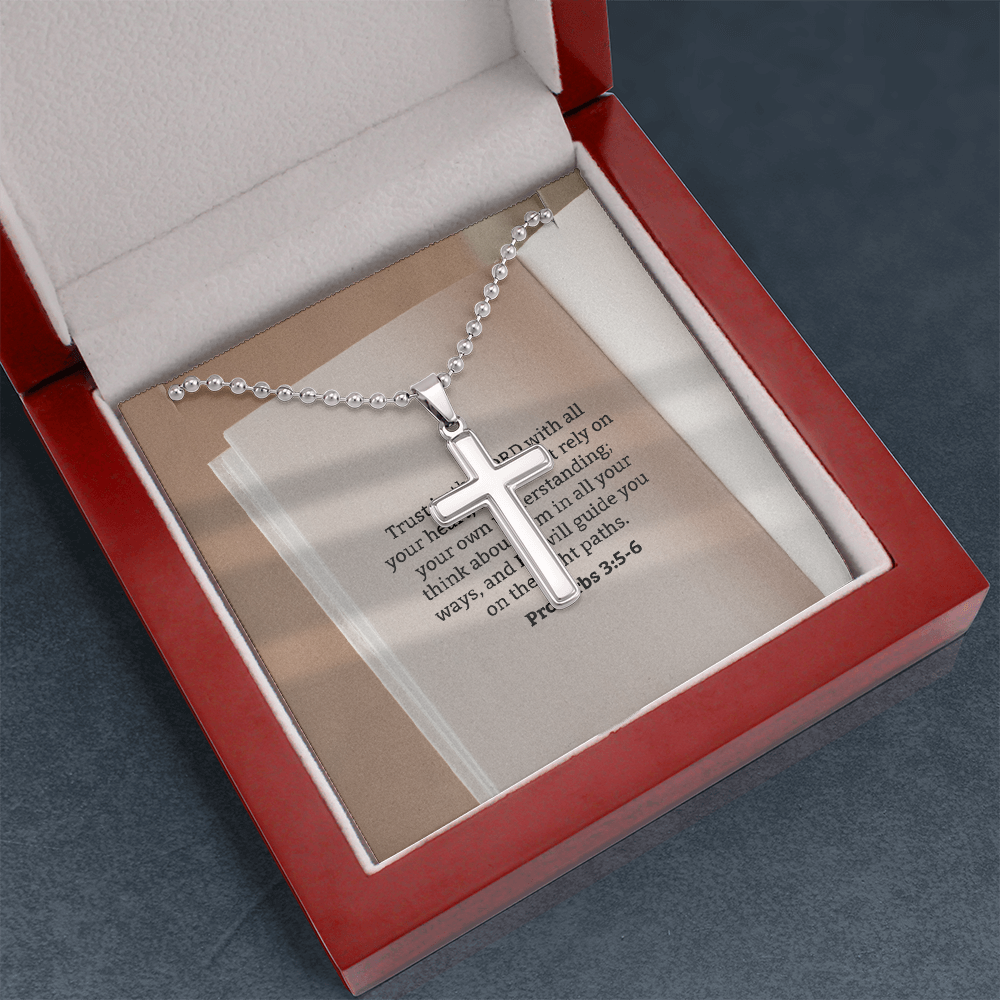 Trust in the Lord – Artisan Cross Necklace