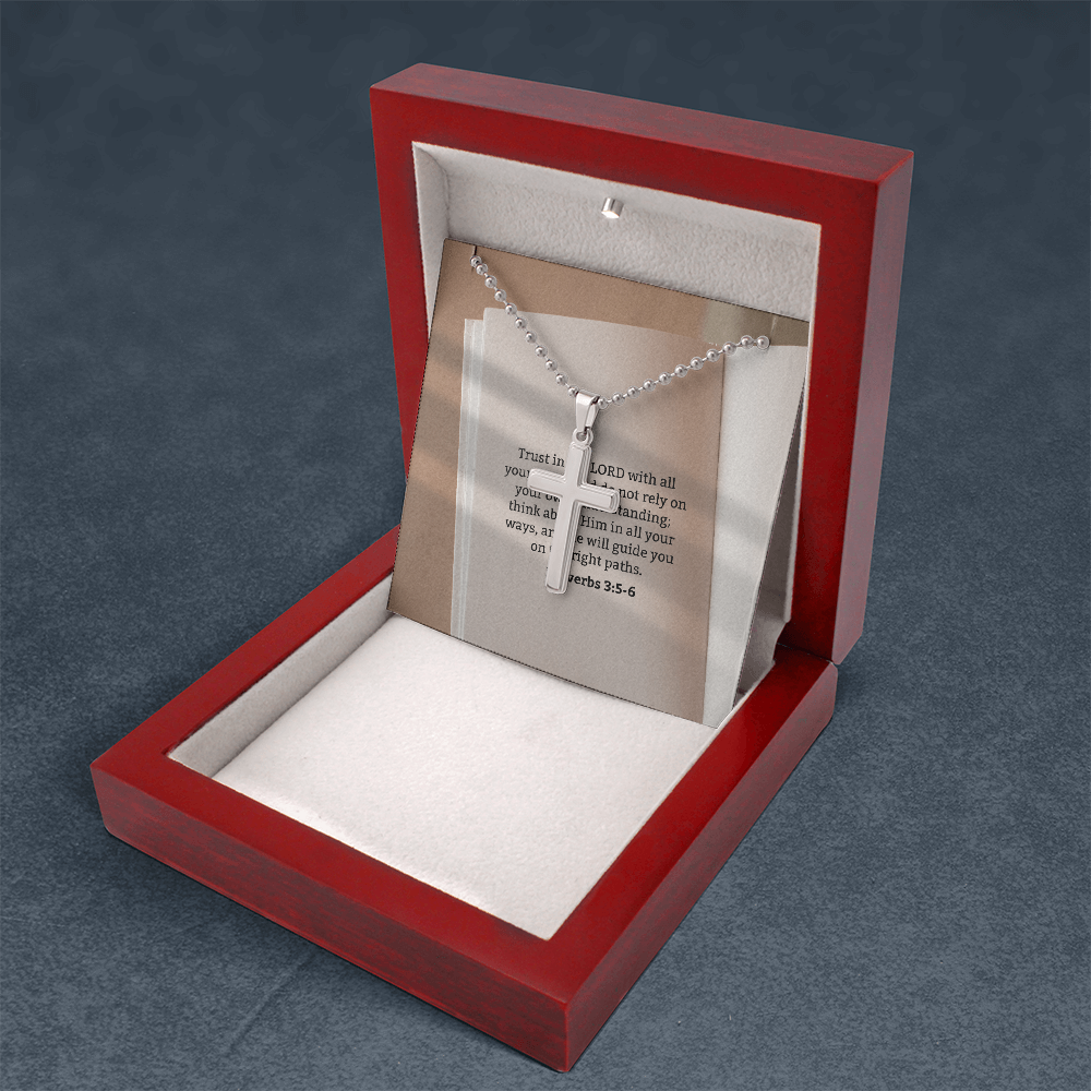Trust in the Lord – Artisan Cross Necklace