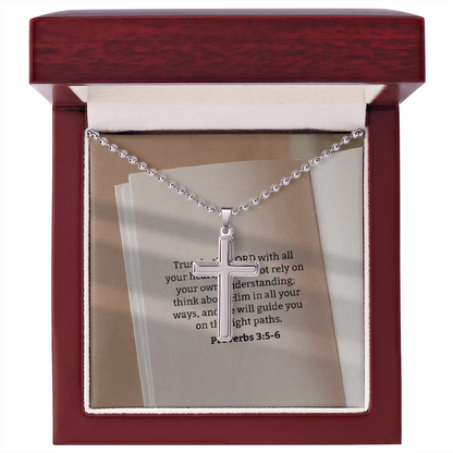 Trust in the Lord – Artisan Cross Necklace