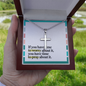 If You Have Time to Worry, You Have Time to Pray – Artisan-Crafted Cross Necklace with Ball Chain
