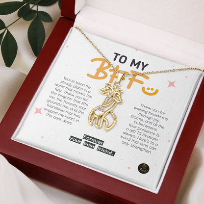 Elegant Giraffe Necklace Gift for Best Friends – Meaningful Birthday & Appreciation Jewelry