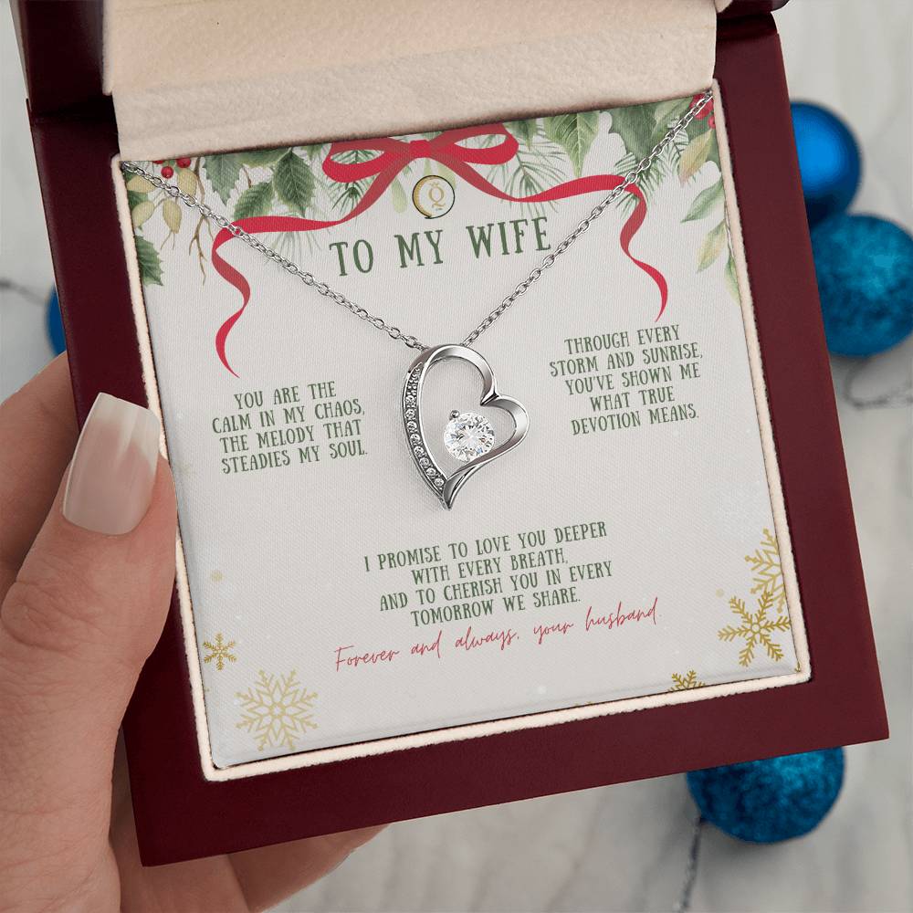 To My Wife – Christmas Forever Love Necklace (Holiday Edition)