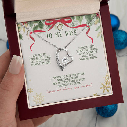 To My Wife – Christmas Forever Love Necklace (Holiday Edition)