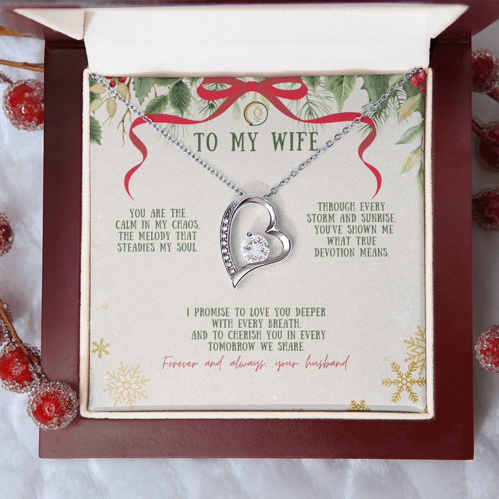 To My Wife – Christmas Forever Love Necklace (Holiday Edition)