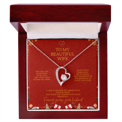 To My Beautiful Wife – Christmas Forever Love Necklace (Holiday Edition)