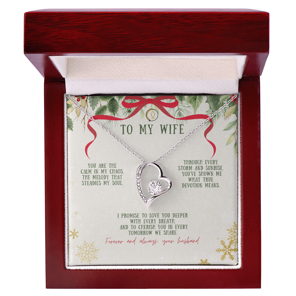 To My Wife – Christmas Forever Love Necklace (Holiday Edition)