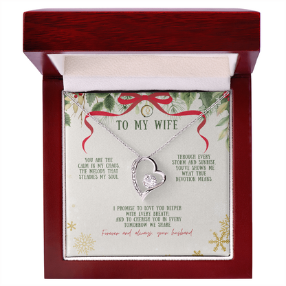 To My Wife – Christmas Forever Love Necklace (Holiday Edition)